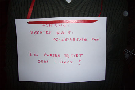 Zur Sicherheit.