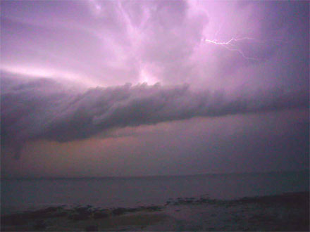 Gewitter über dem Ärmelkanal